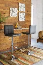 Ashley Bellatier Tall UPH Swivel Barstool - Black/Chrome Finish