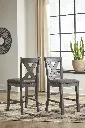 Ashley Caitbrook Upholstered Barstool (2/CN) - Gray