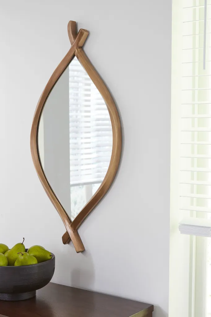 Bartner Accent Mirror - Antique Gold Finish
