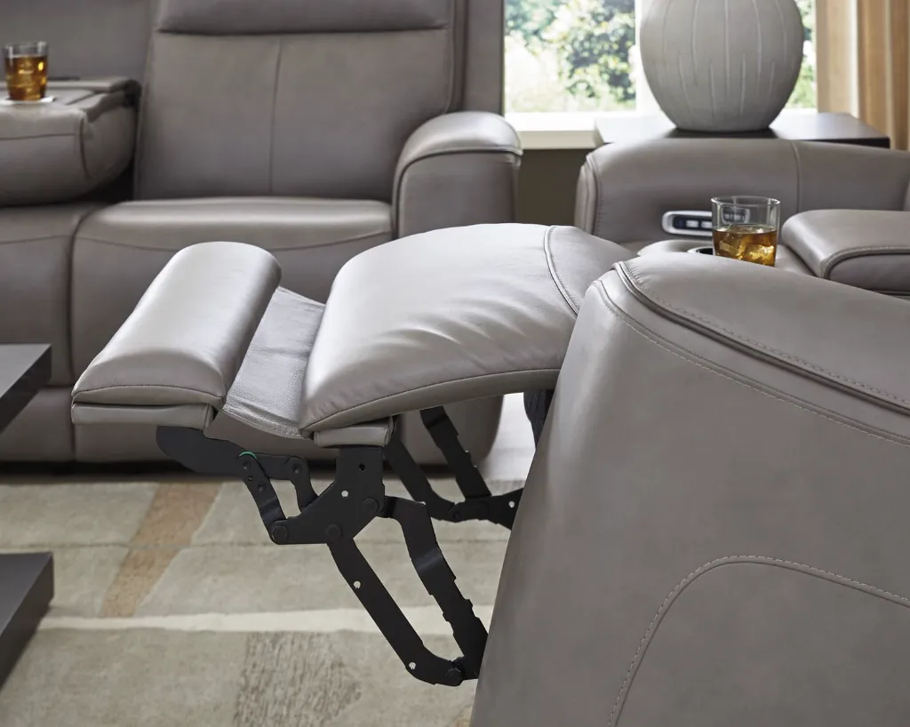 Ashley 5Z-Relaxation Dual Power Leather Reclining Loveseat with Console
