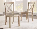 Ashley Ambrosh Dining Uph Side Chair (2/Cn) - Light Brown