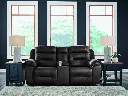 Ashley Beaman Peak DBL Rec Loveseat w/Console - Storm