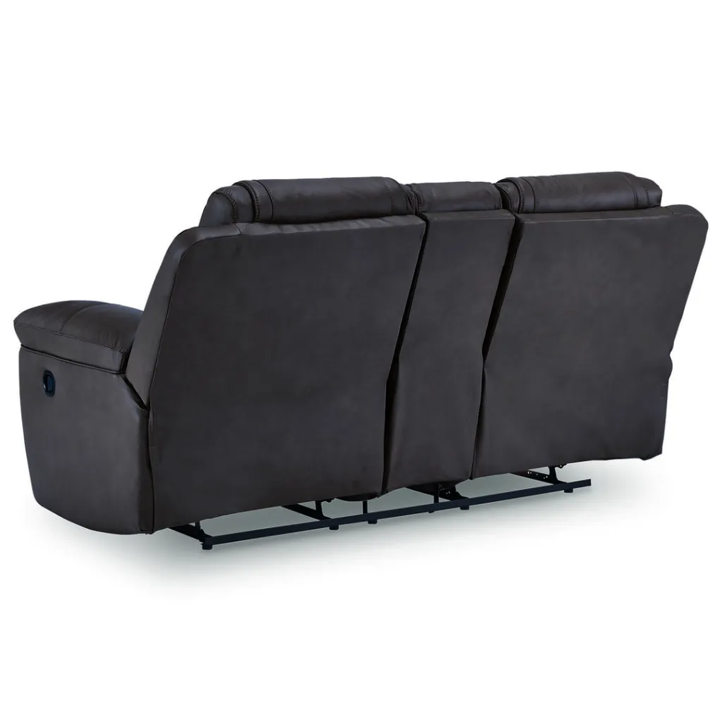 Ashley Beaman Peak DBL Rec Loveseat w/Console - Storm