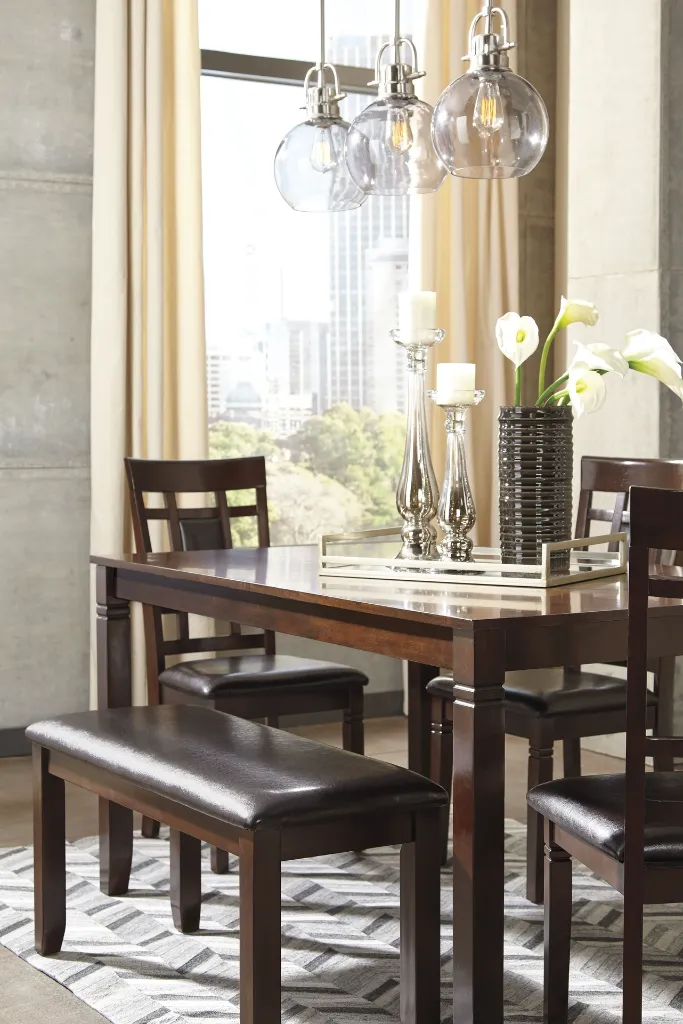 Ashley Bennox Dining Room Table Set (6/CN) - Brown