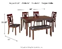 Ashley Bennox Dining Room Table Set (6/CN) - Brown