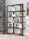 Ashley Breckington Bookcase - Dark Brown