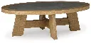 Ashley Brinstead Oval Cocktail Table - Light Brown