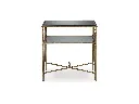 Ashley Cloverty Rectangular End Table - Aged Gold Finish