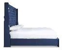 Ashley Coralayne Upholstered Queen Bed - Blue with Foundation M98