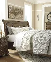 Ashley Flynnter Queen Sleigh Bed w/o Slats - Medium Brown