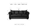 Ashley Darcy Sofa & Loveseat - Black Fabric Set