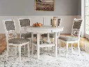 Ashley Erinberg Dining Room Table Set (5/CN) - Antique White