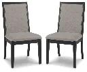 Ashley Foyland Dining Uph Side Chair (2/Cn) - Light Gray/Black