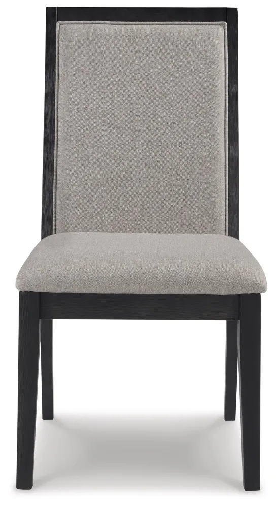 Ashley Foyland Dining Uph Side Chair (2/Cn) - Light Gray/Black