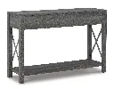Ashley Freedan Console Sofa Table - Grayish Brown