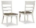 Ashley Havalance Dining Room Side Chair (2/Cn) - Gray/White