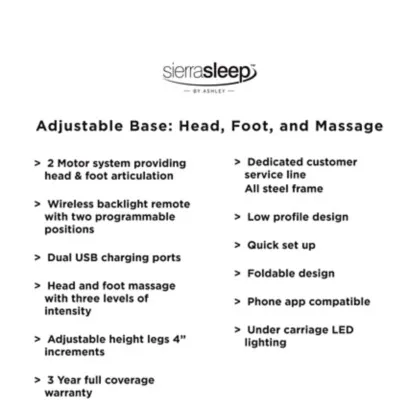 Ashley Head-Foot Model Best Queen Adjustable Base