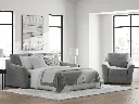 Ashley Lealand Heights Sofa Chaise Queen Sleeper - Steel
