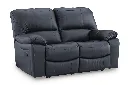 Ashley Leesworth Leather Reclining Loveseat - Ocean