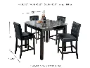 Ashley Maysville Square Counter Table Set (5/CN) - Black