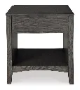 Ashley Montillan Rectangular End Table - Grayish Brown