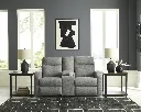 Ashley Moreau Place DBL Rec Loveseat w/Console - Sterling