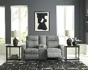 Ashley Moreau Place DBL Rec Loveseat w/Console - Sterling