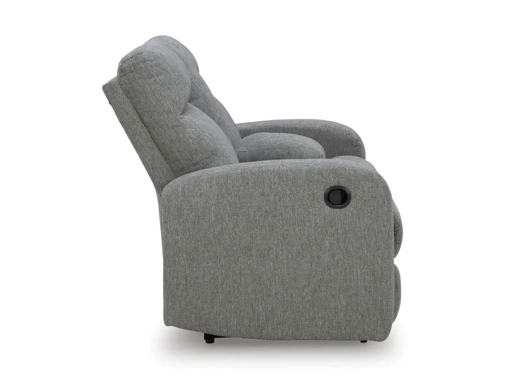 Ashley Moreau Place DBL Rec Loveseat w/Console - Sterling