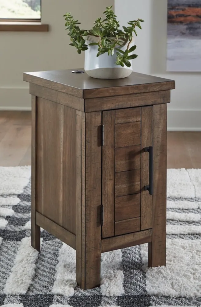 Ashley Moriville Chair Side End Table - Grayish Brown
