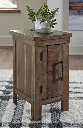 Ashley Moriville Chair Side End Table - Grayish Brown
