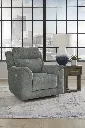 Ashley Overflow Power Recliner/ADJ Headrest - Steel