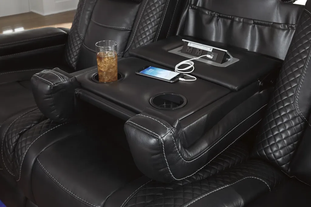 Ashley Party Time Power Reclining Sofa with ADJ Headrest