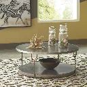 Ashley Ranoka Round Cocktail Table - Platinum