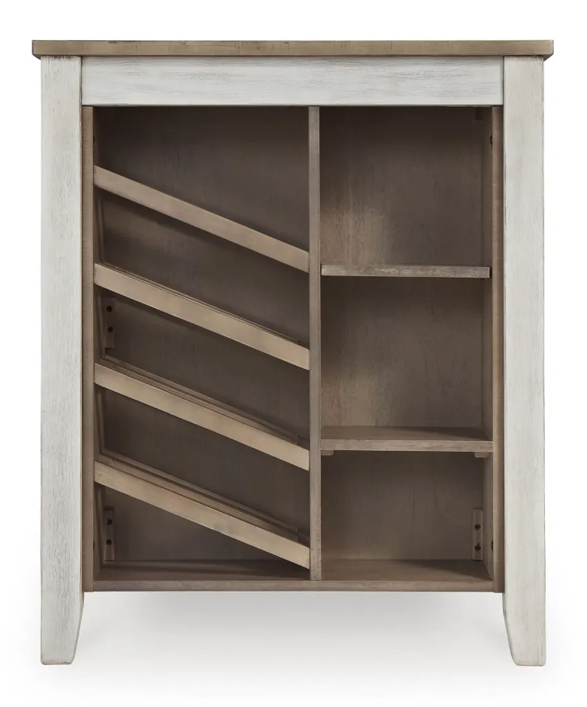 Ashley Skempton RECT Counter Table w/Storage - White/Light Brown