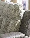 Ashley Stately Check Dual Power Reclining Sofa