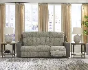 Ashley Stately Check Dual Power Reclining Sofa
