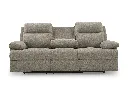 Ashley Tarrant Manual Reclining Sofa with Drop Down Table - Mocha