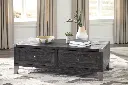 Ashley Todoe Lift Top Cocktail Table - Dark Gray