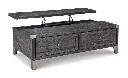 Ashley Todoe Lift Top Cocktail Table - Dark Gray
