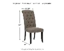 Ashley Ambrosh Dining Uph Side Chair (2/Cn) - Light Brown
