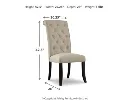 Ashley Ambrosh Dining Uph Side Chair (2/Cn) - Light Brown