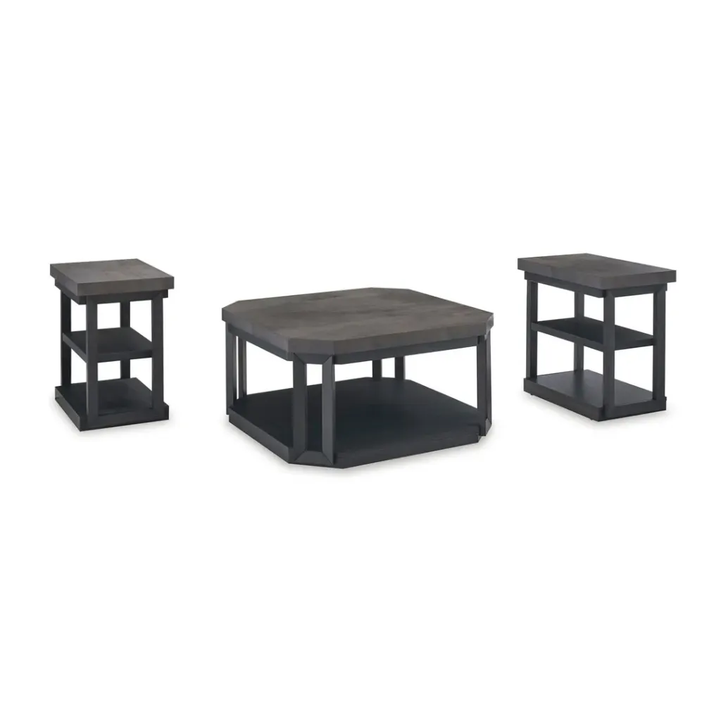 Ashley Bonilane Occasional Table Set (3/Cn) - Black/Gray