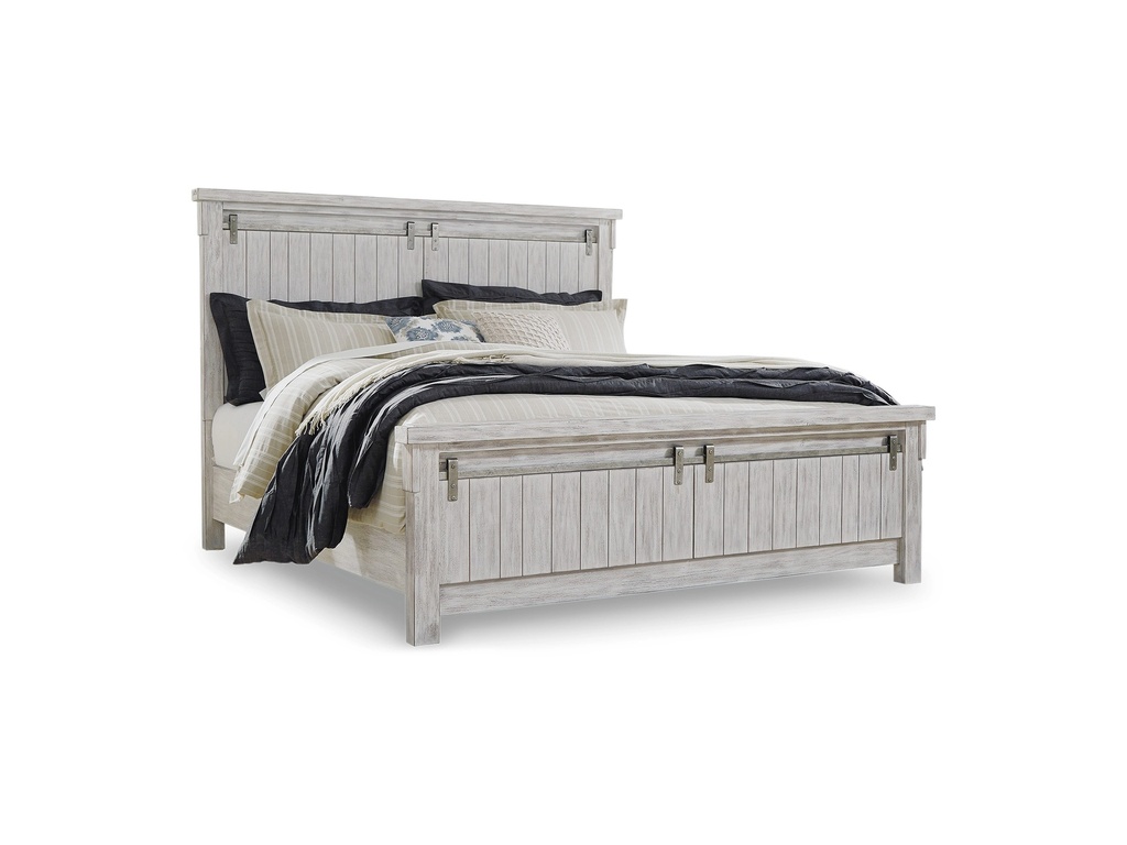 [B740-56W1-58W1-97W1] Ashley Brashland King Panel Bed w/Roll Slats