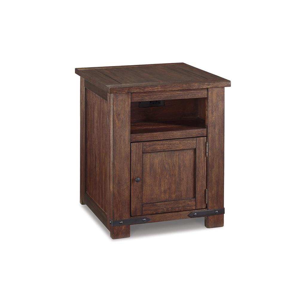 Ashley Budmore Rectangular End Table - Brown