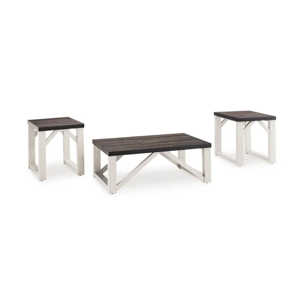 [T236-13] Ashley Dorrinson Occasional Table Set (3/Cn) - Antique White