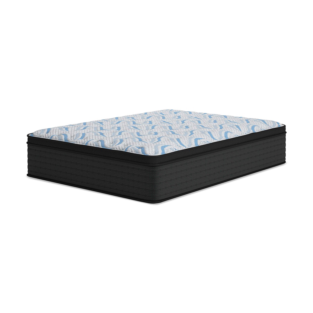 [M40741W2] Ashley Elite Springs ET King Mattress - Gray/Blue - 16"