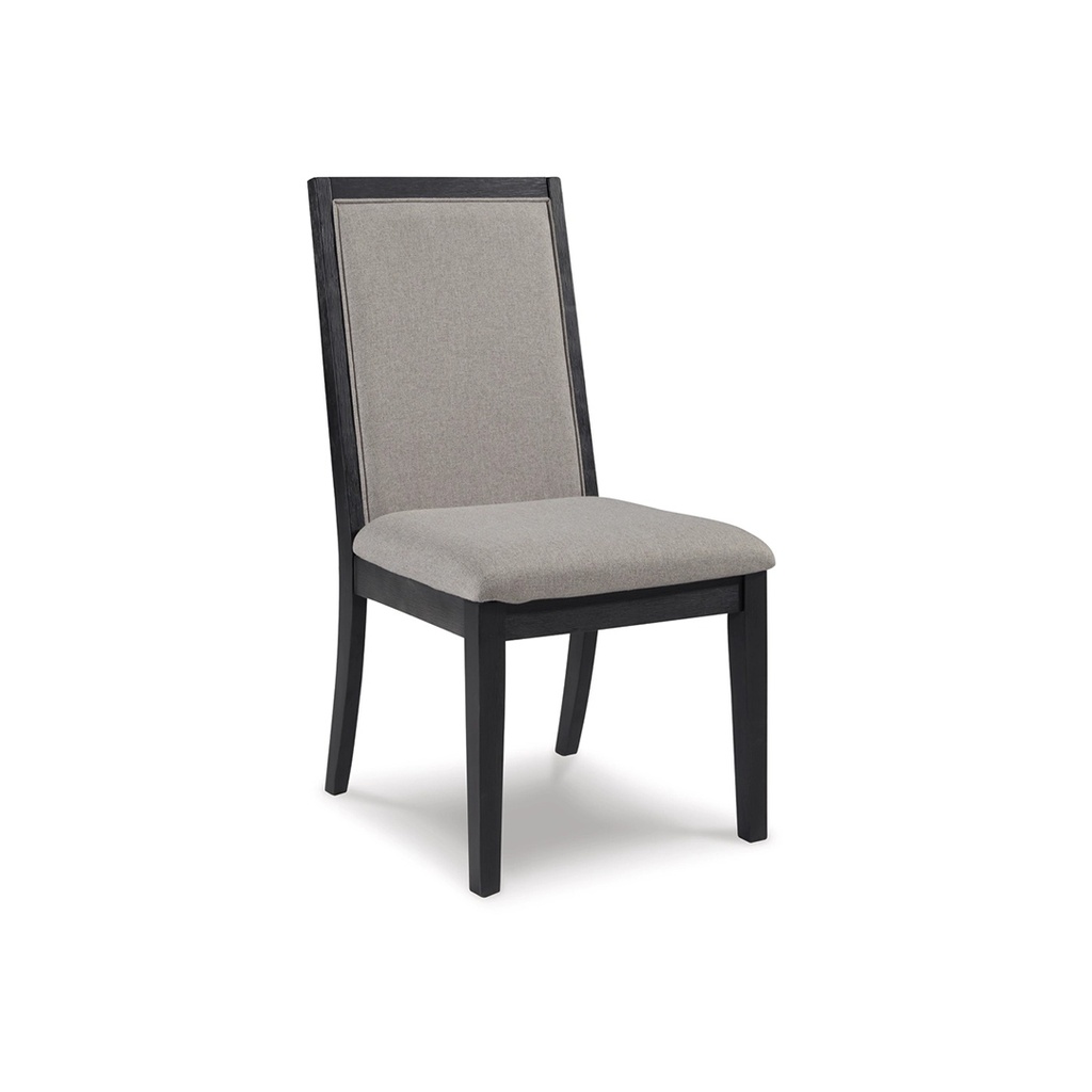 [D989-01] Ashley Foyland Dining Uph Side Chair - Light Gray/Black