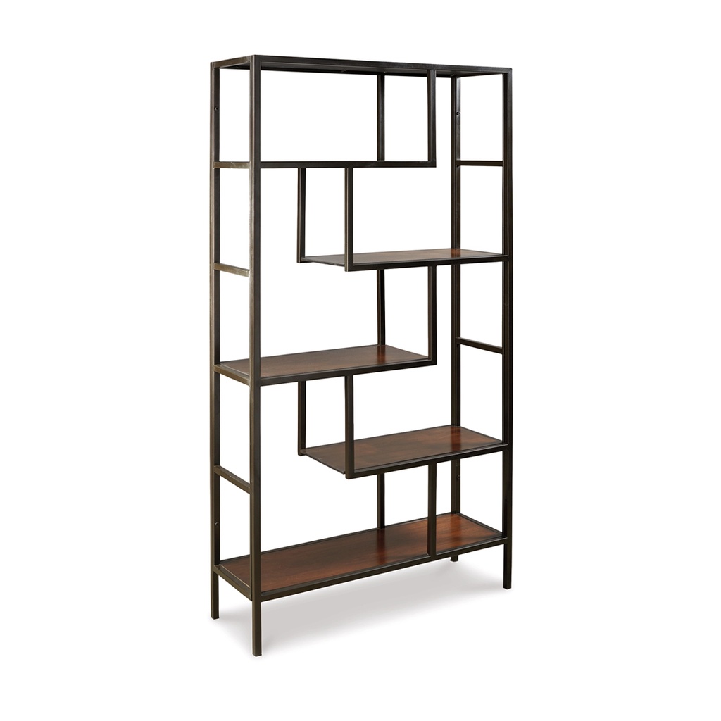 [A4000021] Ashley Frankwell Bookcase - Brown/Black