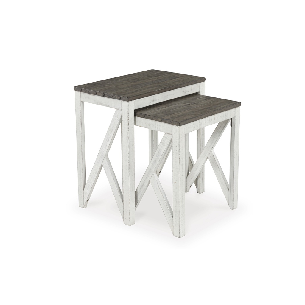 Ashley Havalance Nesting End Tables (2/CN) - Gray/White