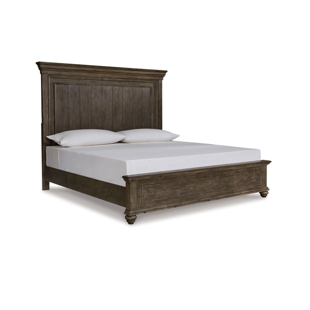 [B776-54-57-97W1+B100-13] Ashley Johnelle Queen Panel Bed with slats - Gray